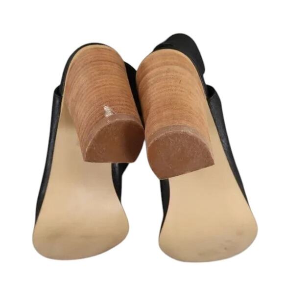 Steve Madden Shoes Womens 6 Booties Fashion Open Toe Ankle Strap Leather Black - Picture 10 of 13